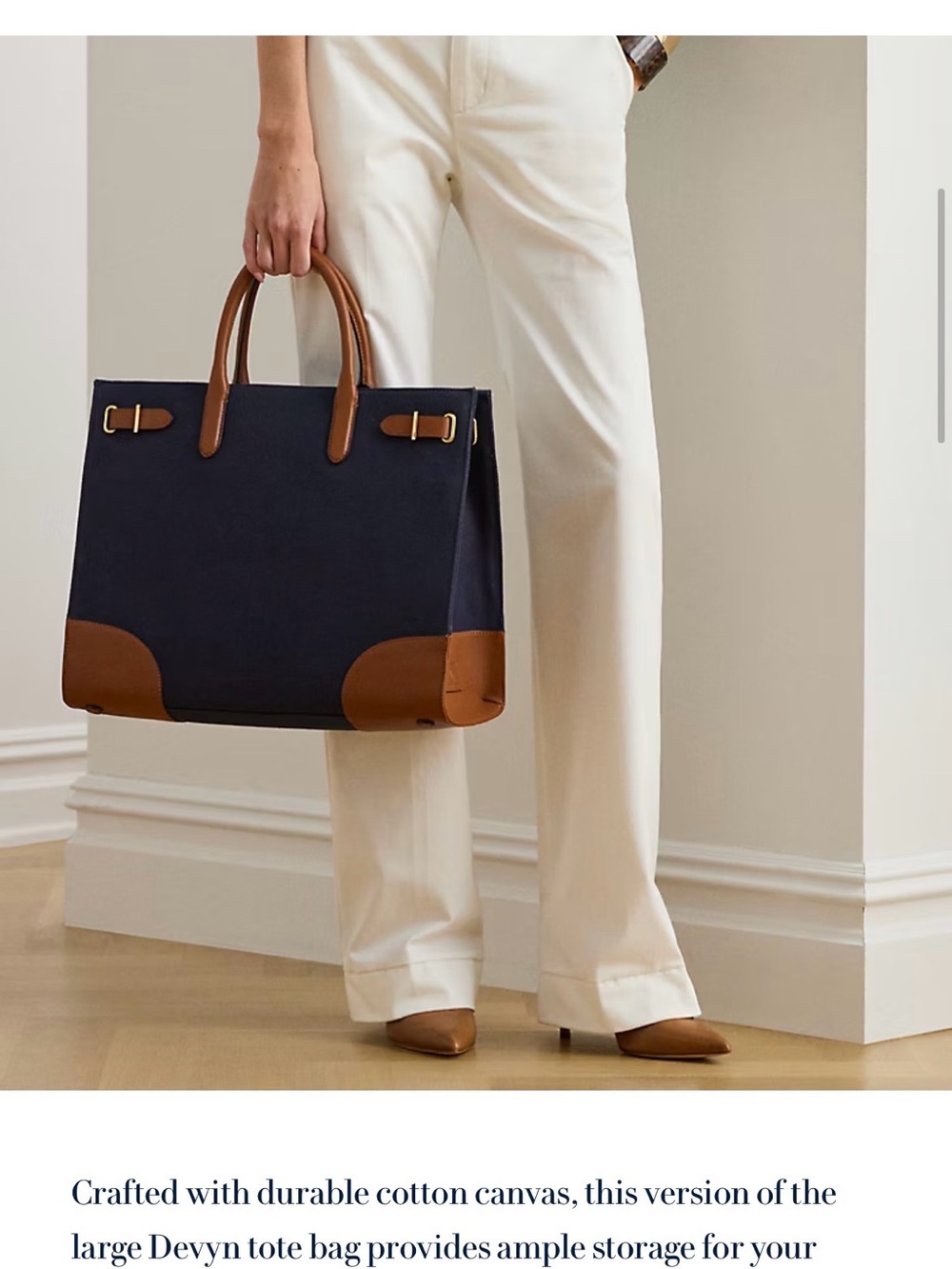 Ralph Lauren Devyn Navy Tote - NWT - Retails for $325 on RL.com! 👜 - Picture 2 of 7